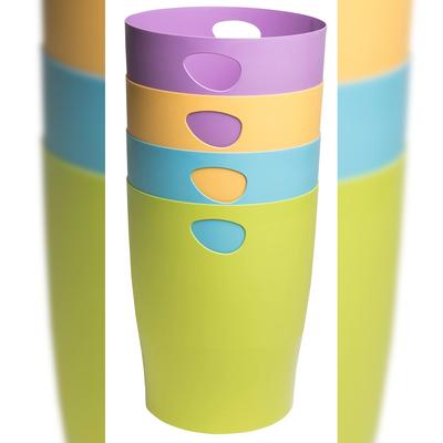 Exacompta 453909D 8x Papierkorb Ecobin, Kollektion Pop N'Co - Farben sortiert