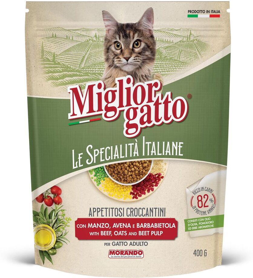 MORANDO Miglior Gatto Manzo Avena e Barbabietola 400G
