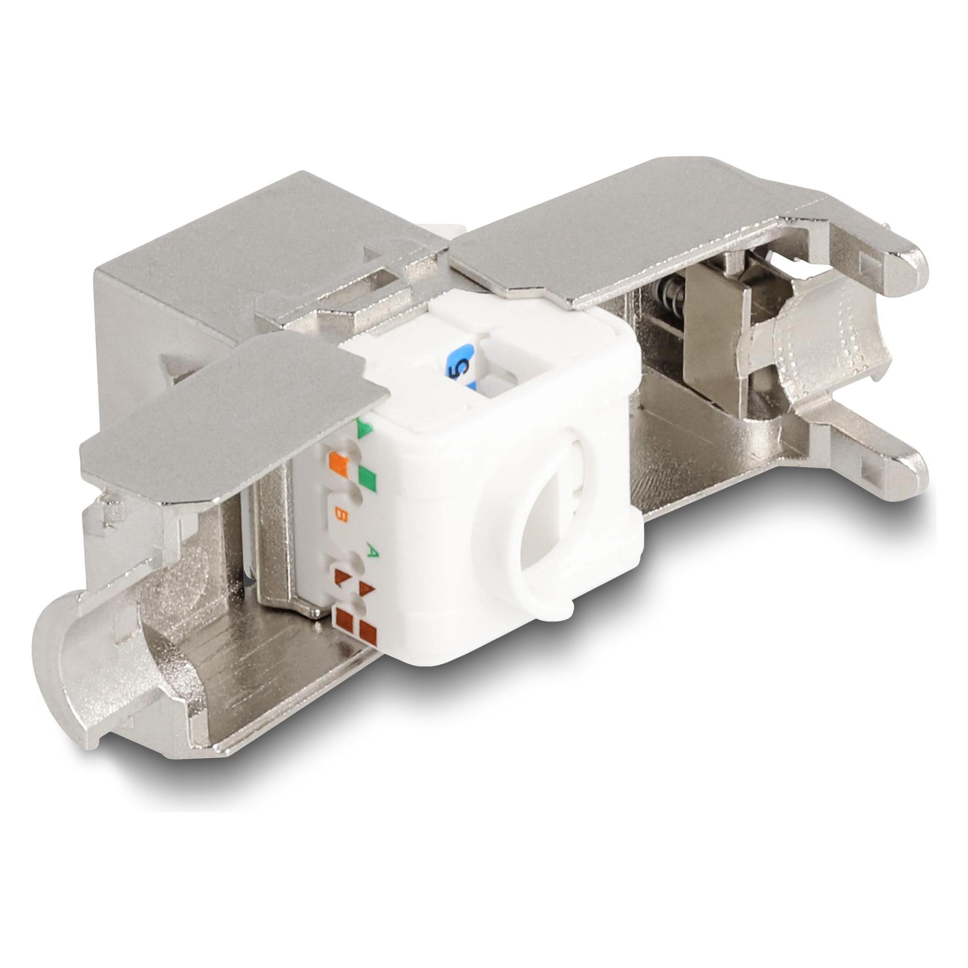 Delock Keystone Modul RJ45 Buchse zu LSA Cat.6A mit LED (Keystone Modul) (87856)