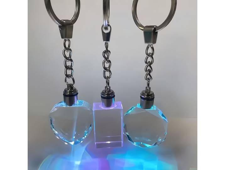 Lot de 20 blocs de cristal K9 transparents vierges pour gravure laser 3D, porte-clés en forme de cœur en cristal