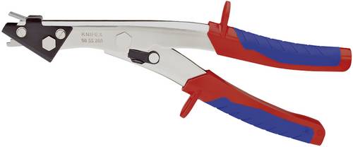 Knipex 90 55 280 Blechknabber mit Mehrkomponenten-Hüllen vernickelt 280mm Geeignet für Eisenblech, Kupferblech, Aluminium