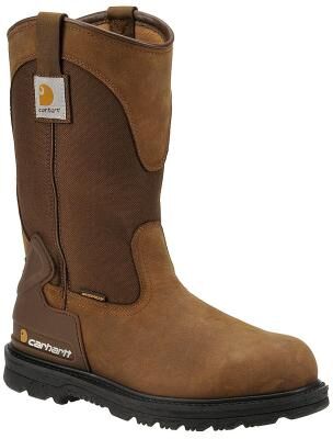 "Carhartt 11"" Wellington Steel Toe - Mens 10 Brown Boot W"