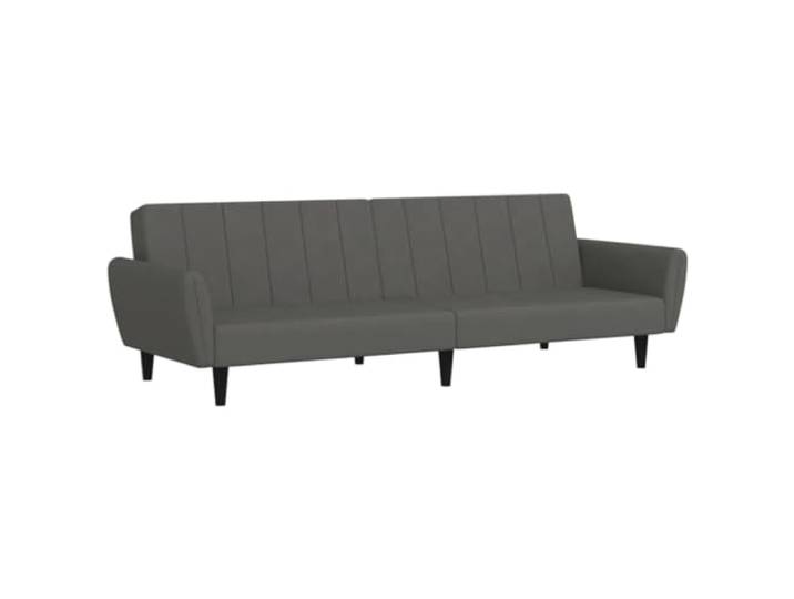 Makastle SchlafSofa Couch 2 Sitzer Dunkelgrau Samt