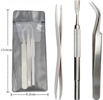 Inspire Select Pet Tick & Flea Removal Kit Easy to Use Hook Extractor + Tweezers Pliers For Dogs & Cats 3 Pcs