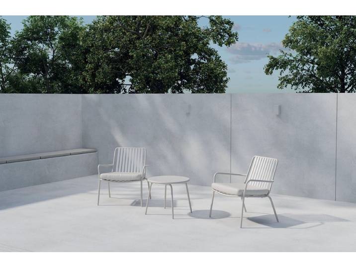 Garten Loungeset Ravo – 3-teiliges Set mit Stühlen & Tisch - Beige - Luxusbetten24