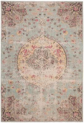 SAFAVIEH Montage Borjana Vintage Indoor/ Outdoor Waterproof Patio Backyard Rug