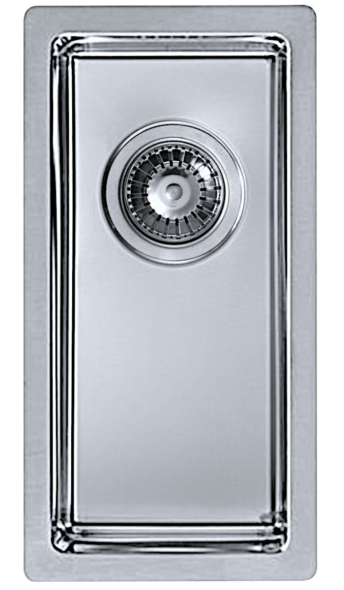 ALVEUS Spüle QUADRIX 10 mit Flachrand für Montage ab 30 cm Schrankbreite / Edelstahlspüle