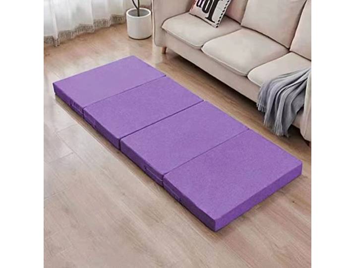 TVANTRUXIS Klappmatratze aus Leinenstoff Mehrfarbige, mehrere Größen for Camping, Reisen, Zuhause: Ing Pad(Purple,200*80*5cm)