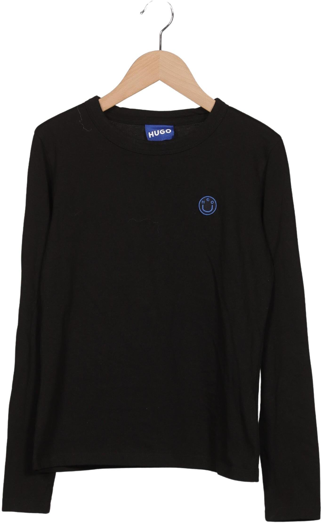 Hugo by Hugo Boss Damen Langarmshirt, Schwarz, Gr. S, Baumwolle - Second Hand