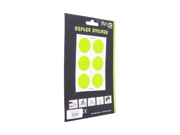 Fasi Reflex-Sticker Kreise Gelb 3 cm 6 Stück