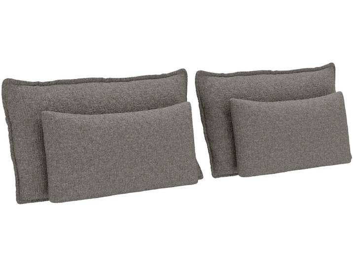 Set 4 Kissen ROOKIE 30x65cm grau unifarben