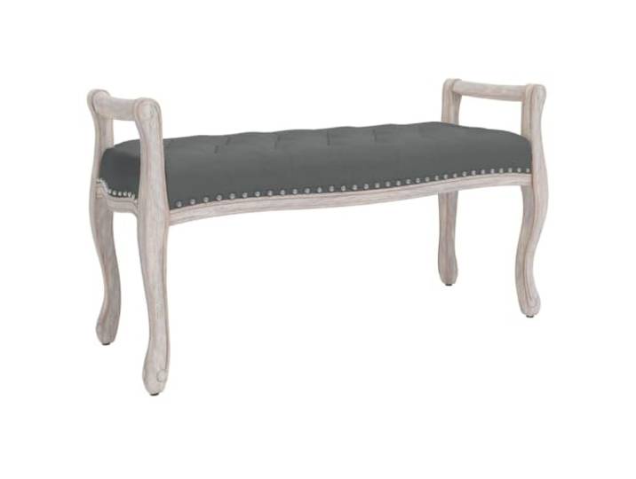 HKTMGDNG Sitzbank Dunkelgrau 110x45x60 cm Polsterbank mit Armlehnen Elegante Polsterbank im Vintage-Stil für Flur, Schlafzimmer und Wohnraum mit stabilen Beinen aus Massivholz.