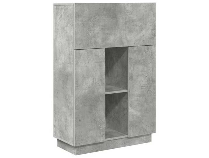 Gris Table de travail - Bureau Gris béton 71.5x31.5x106.5 cm Bois d'ingénierie m8002