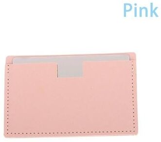 Uplift Picks Stainless Steel Pocket Mirror Shatterproof Card Travel Makeup Mirror pink