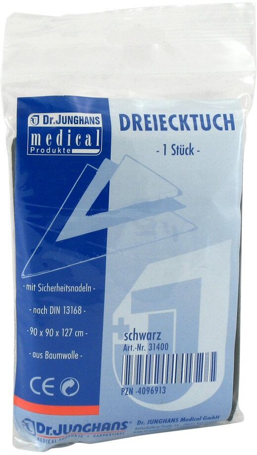 Dreiecktuch schwarz 90x90x127 31400