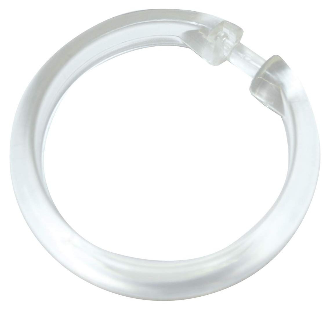 Solidchoice Gardijnringen voor gordijnstangen, 10 stuks, Transparant, Ø 48 mm