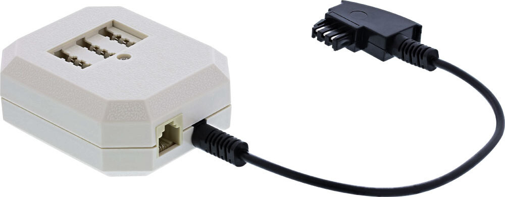 InLine 69901 TAE (F), TAE (N) + RJ-11 Telefoonadapter, beige