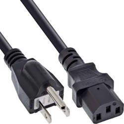 INLINE Netzkabel, Netzstecker Japan auf Kaltgerätestecker C13, 5m