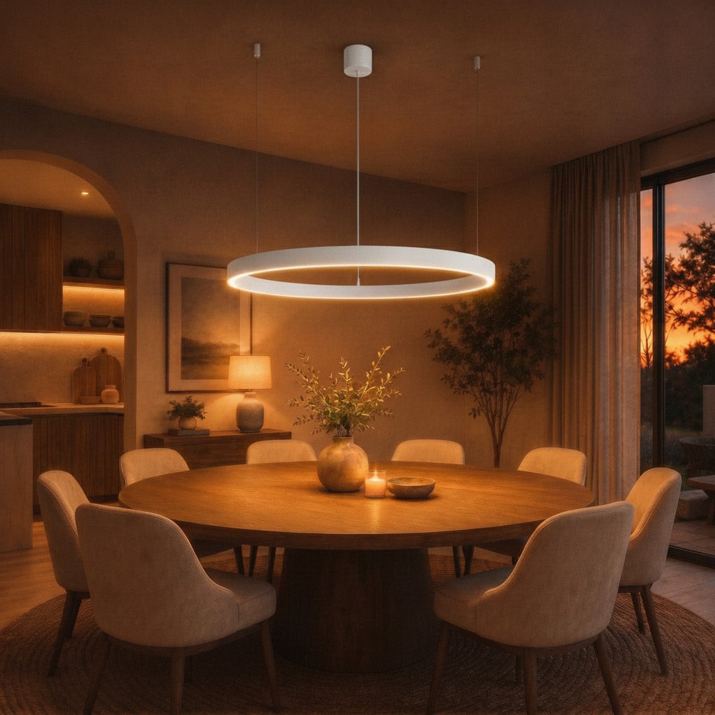 Lyora Hanglamp Motif Wit Ø 120cm Warmwit Led