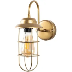 Wandleuchte in Goldfarbe 12x25x32cm WellHome Baikal