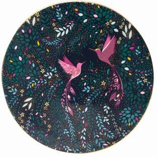 Portmeirion Sara Miller India Serving Plate, Hummingbird Paradise - 9 in