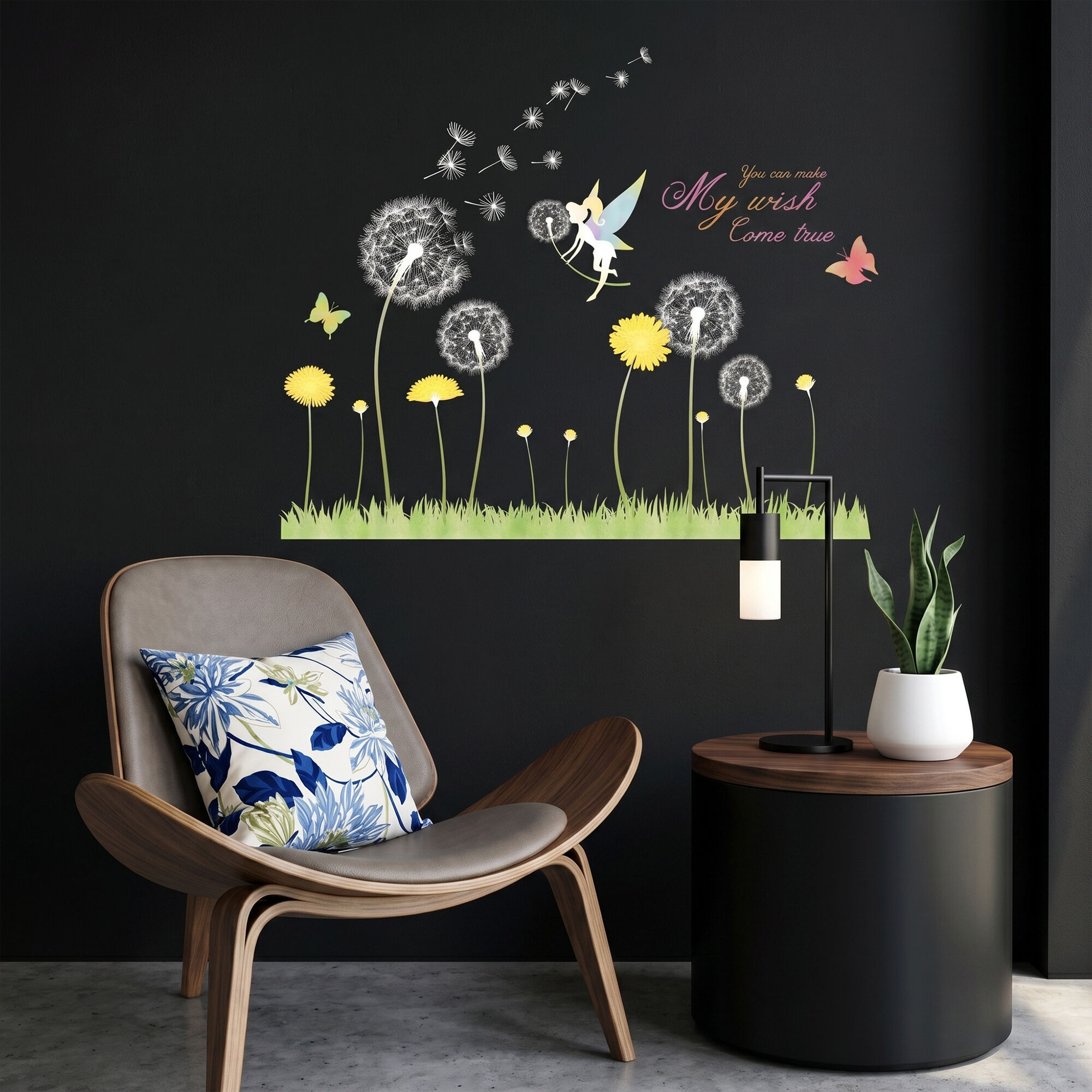 Ambiance-sticker Sticker Pissenlit et petite fée