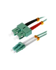 Helos LWL Patchkabel 50/125µm OM3 LC/SC 0.5m 0,5 m Duplex Glasfaser (196059)