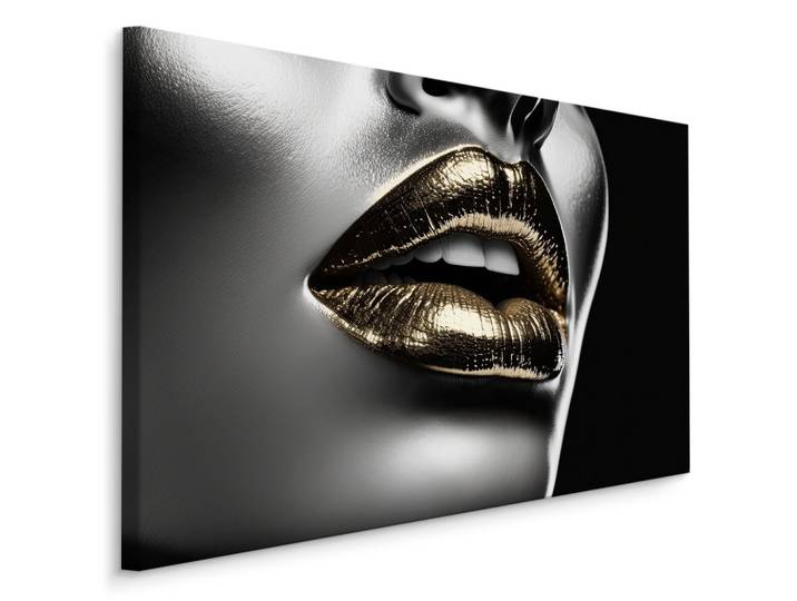 LEINWANDBILD Abstraktion Lippen Gesicht Glamour 120x80