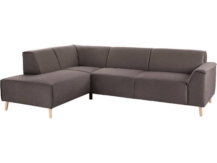 Ecksofa, 263x191 cm, Polyester, Grau, Federkern, Skandinavisch, andas