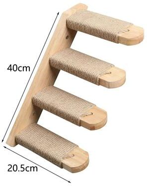 Uplift Picks Wall Mounted Cat Climbing Shelf With Scratching Post Steps Bed And Hiding House cat Step C