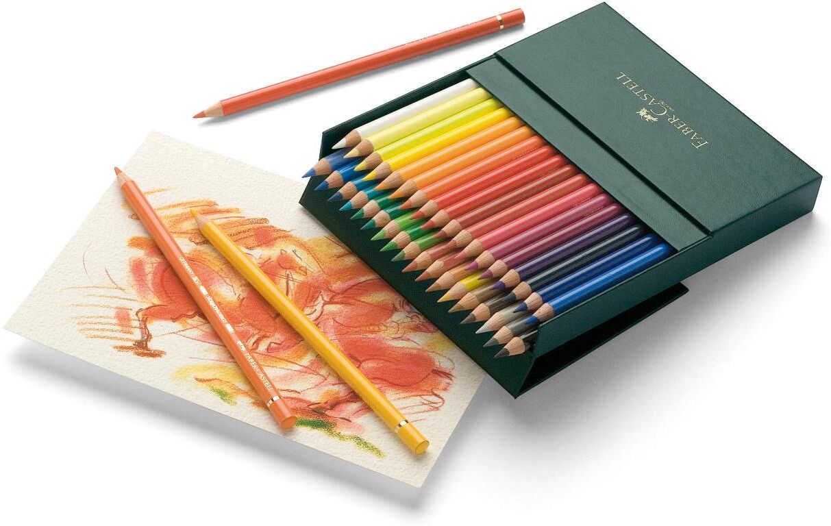 Polychromos FABER-CASTELL "36er Studio Box", bunt (mehrfarbig), Holz, Stifte, Polychromos mehrfarbig Einheitsgröße