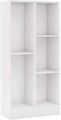 Costway 41 Inches 5-Cube Floor Bookcase with 2 Anti-Tipping Kits-White