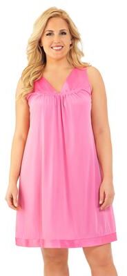 Plus Size Women's Exquisite Form®Sleeveless Short Sleep Gown by Exquisite Form in Rose (Size 1X)