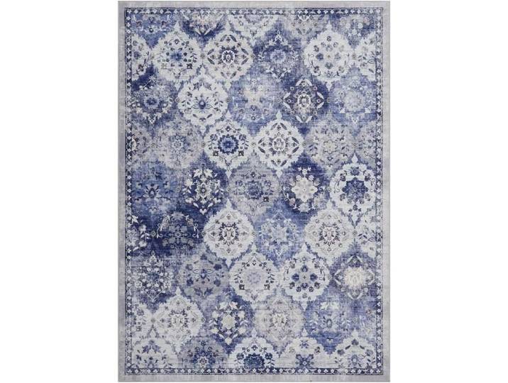 Tapis rétro bleu gris 200x290cm