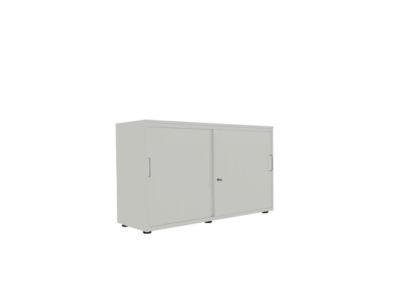 Schiebetürenschrank, B 1200 mm, 2 OH, silber