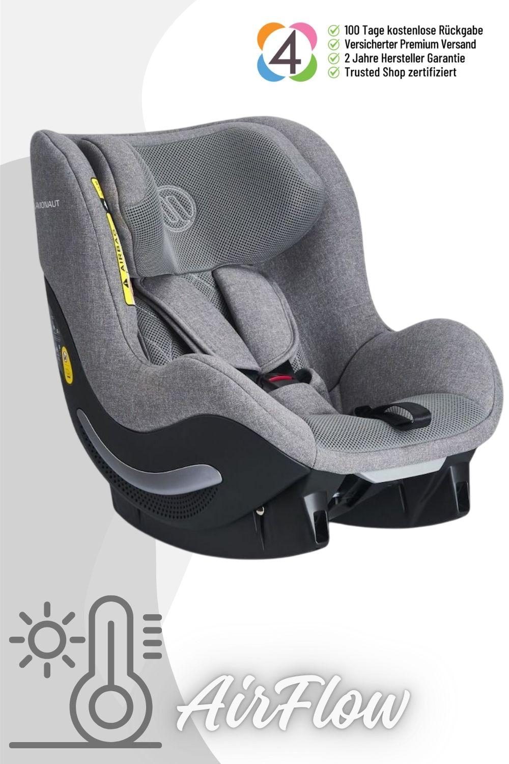 Avionaut AeroFIX RWF AirFlow - Rückwärtsgerichteter Kindersitz (0-18 kg), Farbe Kindersitz:Grey