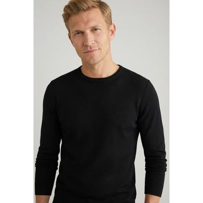 Strickpullover JOOP "Denny", Herren, Gr. S, marine, Strick, Obermaterial: 100% Wolle, clean, unifarben, regular fit normal, Rundhals, elastischer Bund, Pullover Strickpullover, mit Rundhals aus reiner Wolle