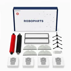 Roboparts Zubehör Set für Roborock Q8 Max+ Q5 Pro+ Q5 Pro Q5 Max+, Staubsauger Roboter Zubehör, Rot, Schwarz