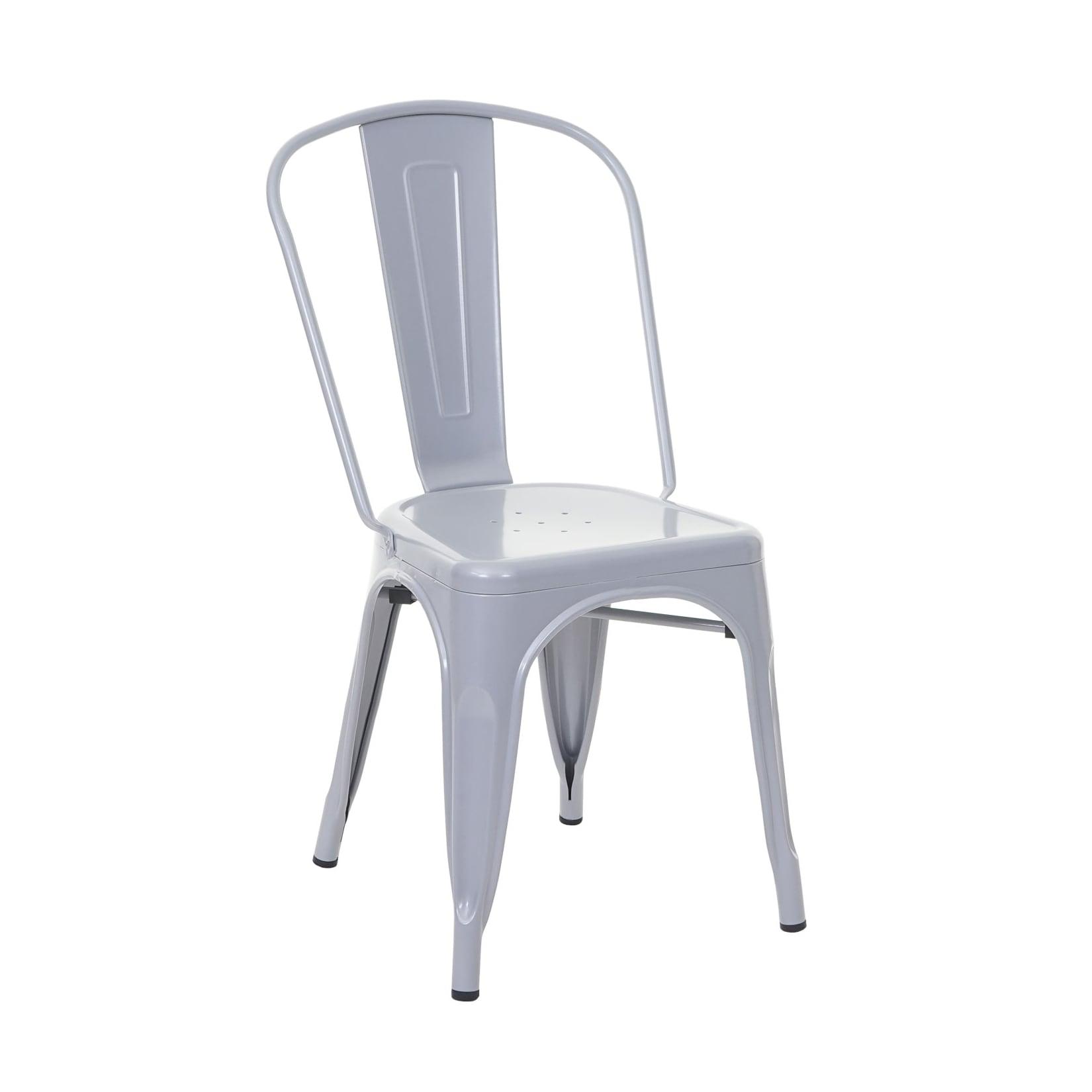 Stuhl MCW-A73, Bistrostuhl Stapelstuhl, Metall Industriedesign stapelbar ~ grau