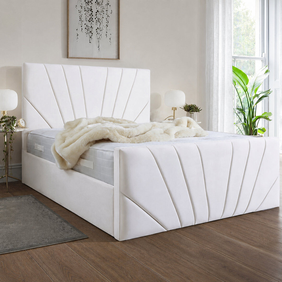 Brayden Studio Ebenezer Chappory Storage Bed White Double (4'6)