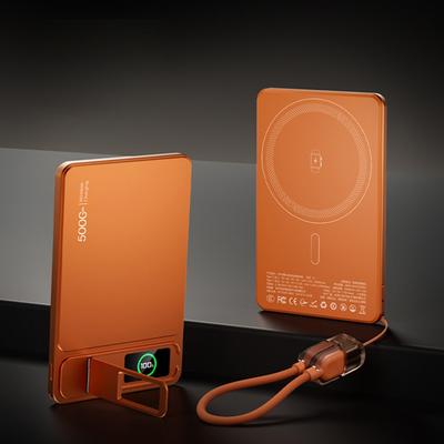 Magnetic Power Bank Wireless Power Bank With Fast Charging orange