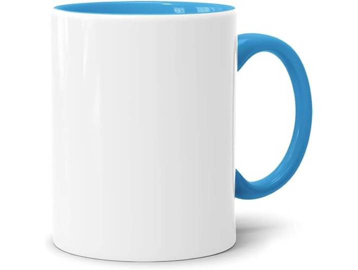 Sublimationstassen ohne Druck AAA Grade Einzeln oder im Set Fototasse für Sublimationsdruck Leere Tassen für Hitzepressen-Thermo-Sublimation (72 Stück, Hellblau)