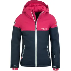 Trollkids, Mädchen, Skijacke, Girls Hallingdal Jacke (110), Blau, Mehrfarbig, Weiss, Pink