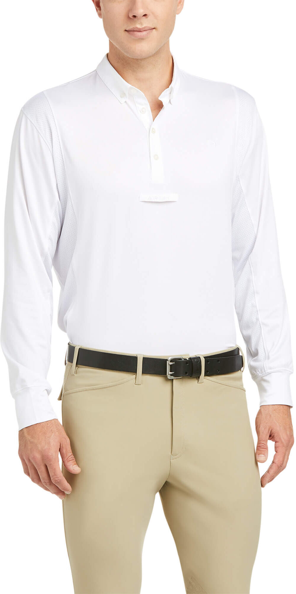 Men's TEK Long Sleeve Show Shirt in White, Size: 2XL Regular by Ariat