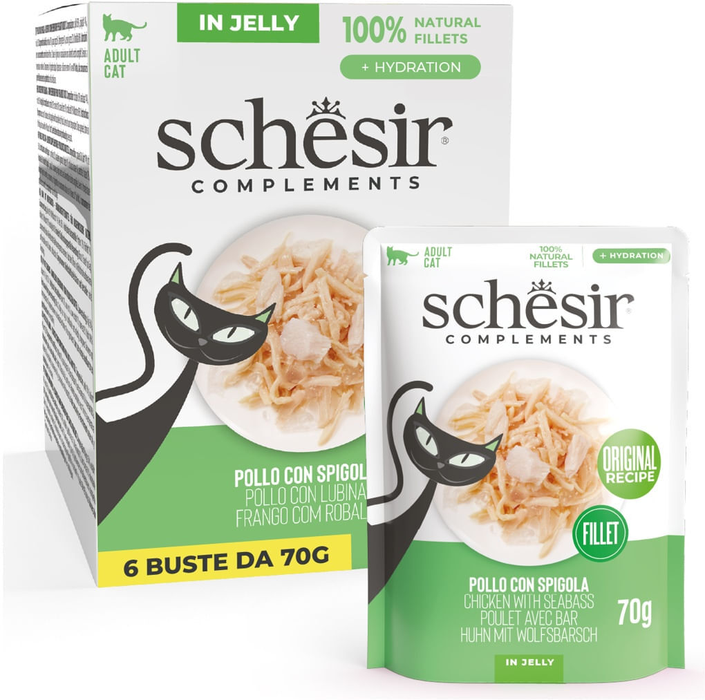 Schesir Cat Complements Busta Multipack 6x70G POLLO CON SPIGOLA