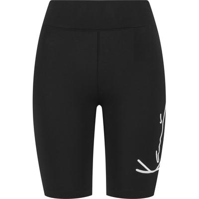 Radlerhose KARL KANI "Karl Kani Damen Karl Kani Signature Essential Cycling Shorts", Damen, Gr. XS, US-Größen, schwarz, 95% Baumwolle, 5% Elasthan, skinny fit, Hosen Radlerhose