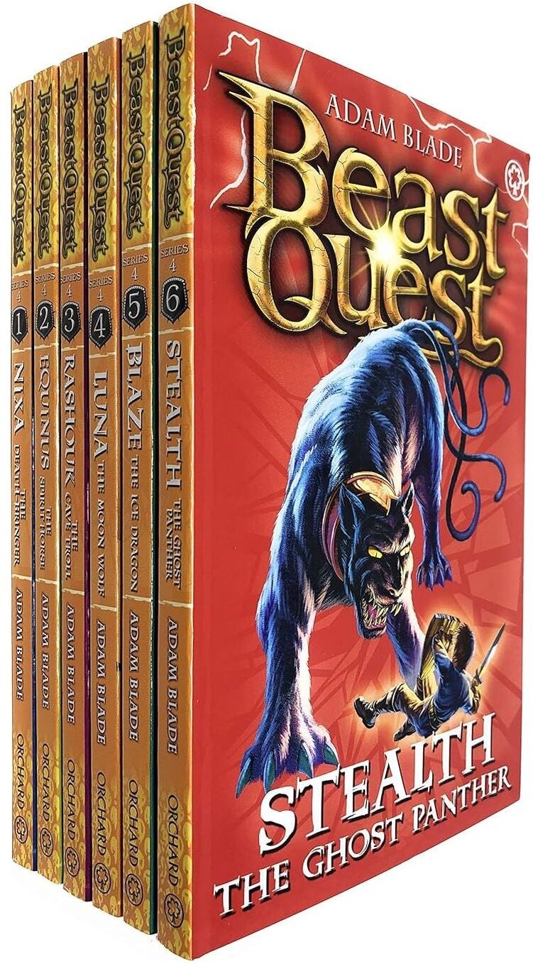 ORCHARD BOOKS Beast Quest Series 4 (Books 19-24) 6 Books Collection Set by Adam Blade   Nixa, Equinus, Rashouk, Luna, Blaze & Stealth