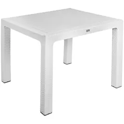Polyrattan-Tisch 90×90 Weiß
