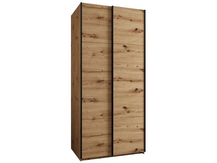 ABIKS MÖBEL Schwebetürenschrank LUX 1 hoher Schlafzimmerschrank - mit Kleiderstange, Regalen
