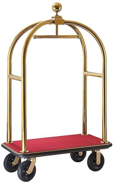 Contacto Carrello Portabagagli per Hotel 110 x 61 x 191 cm Oro